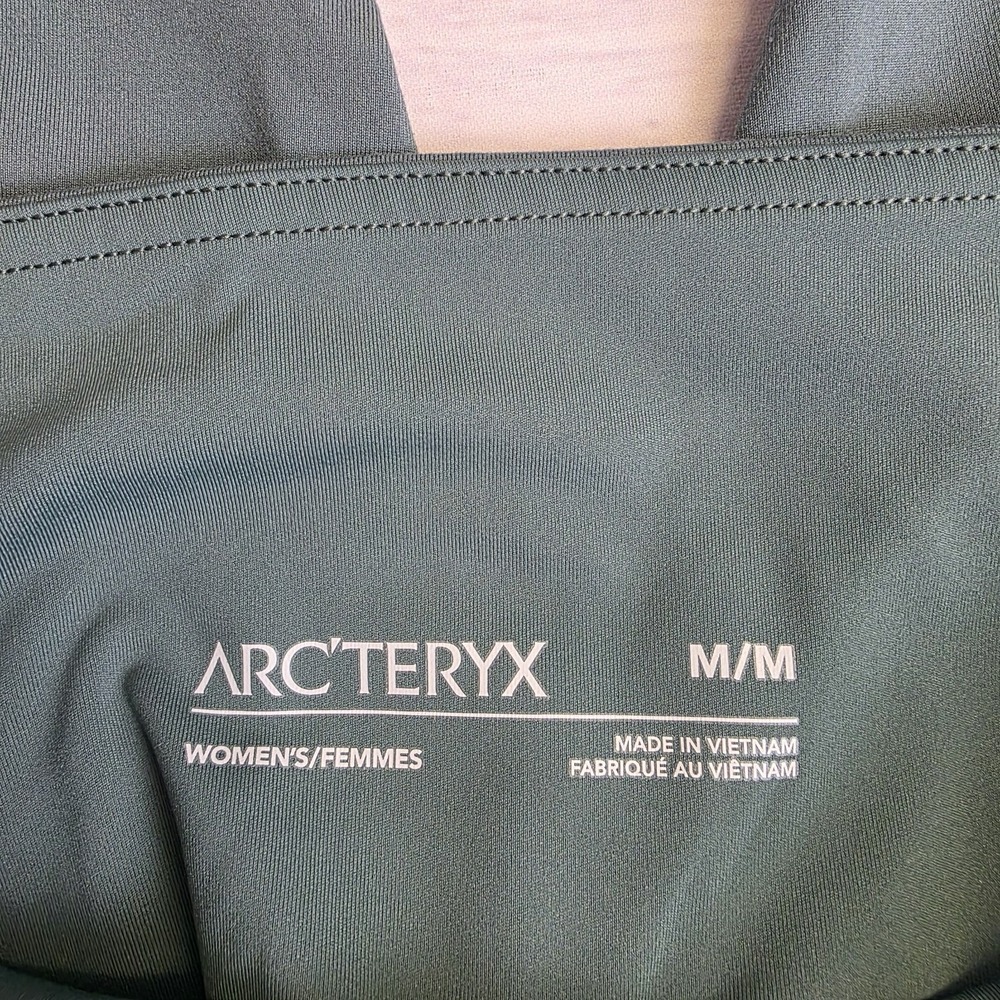 Arc'teryx Rho Bottom Women Medium Teal Green Zip Side Pocket Base Layer Outdoors - Picture 5 of 9